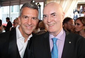 Arts Umbrella CEO Paul Larocque and acclaimed artist Ian Wallace were among the 400 guests that attended the VAG’s marquee summer soiree. Photo: Fred Lee.