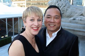 Bringing greetings from the city of Vancouver was councilor Sara Kirby Yung, escorted by her husband, VPD Sgt. Terry Yung. The city has already committed the land for the proposed new Vancouver Art Gallery. Photo: Fred Lee.