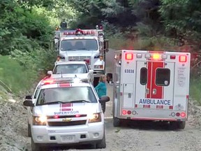 Emergency crews on scene at Camp Barnard near Sooke.