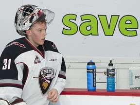 Vancouver Giants goalie Trent Miner had the saves on against the Medicine Hat Tigers on Sunday.
