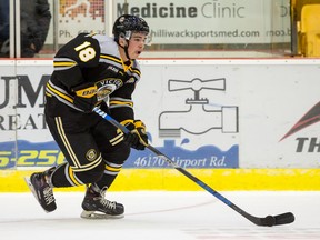 Alex Newhook exploded this past season with the Victoria Grizzlies, putting up 102 points, including 38 goals, in 53 regular season games to win the BCHL scoring title by 18 points over the second-place finisher.