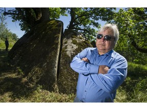 Semá:th (Sumas) First Nation Chief Dalton Silver at Lightning Rock, a sacred site for the Sto:lo and Coast Salish Nations.