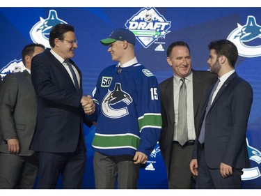 Vasili Podkolzin is picked tenth in the first round of the 2019 NHL Draft at Rogers Arena