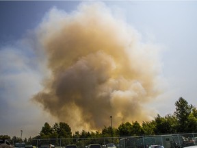 Shell Road in Richmond was hit by a wildfire on July 27, 2018.