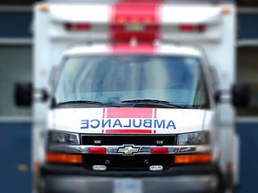 File illustration of a B.C. Ambulance Service vehicle.