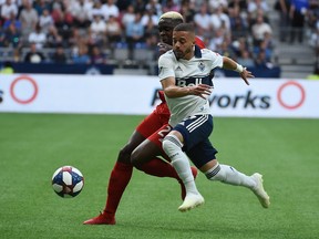 Vancouver Whitecaps winger Lucas Venuto scored in the Caps' last game against the Colorado Rapids — Saturday night's opponents at B.C. Place — during their 3-2 win in May.