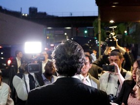 "They should be allowed to have the measles if they want the measles,” Del Bigtree told reporters outside an anti-vaccine forum in Brooklyn earlier this month geared to the ultra-Orthodox Jewish community. (Yana Paskova/For The Washington Post)