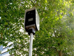 A new automated speed enforcement camera at the intersection of Boundary Road and Kingsway Ave. in Burnaby.