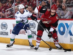 Loui Eriksson of the Vancouver Canucks, left, has a no trade clause in his NHL contract and has been the subject of much speculation as his team closes in on the salary cap.
