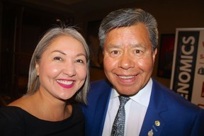 Event producer Francine Douglas and institute advisor Patrick Kelly welcomed delegates to the inaugural Indigenomics conference that aimed to develop and build a vibrant indigenous economy. Photo: Fred Lee.
