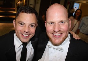 LION KINGS: After receiving the Margaret Hillis Award for Choral Excellence, Chor Leoni’s artistic director Erick Lichte and executive director Stash Bylicki saw $25,000 netted from their inaugural Lions Share sing-off competition. Photo: Fred Lee.