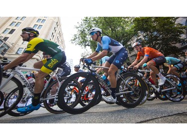 Men's race at 2019 Gastown Grand Prix,  More than 200 cyclists from 10 countries raced for the biggest criterium winning prize money in North America. Photo: Francis Georgian / Postmedia