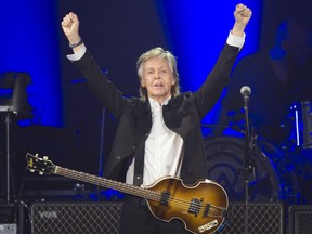 Paul McCartney welcomes fans at BC Place during the Freshen Up tour July 6.