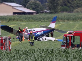 A 47-year-old man walked away from a plane crash in Langley without major injuries on Friday.