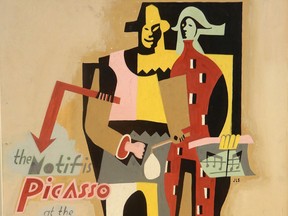 Detail from a Jack Shadbolt poster for the Beaux Arts Ball at the Commodore Ballroom in 1947. The Ball featured a Picasso theme.