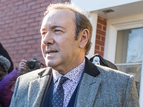 Kevin Spacey leaves Nantucket District Court after being arraigned on sexual assault charges on Jan. 7, 2019 in Nantucket, Mass.