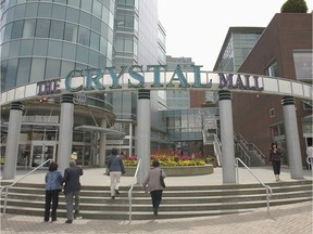 Burnaby RCMP responded to a report from a woman alleging that two seniors poured hot soup on her while at the Crystal Mall food court.