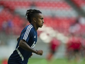 Yordy Reyna in action for the Vancouver Whitecaps in July 2019.