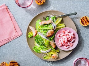 Sweet, tender shrimp turns Ned Bell's Caesar salad into a main course or substantial starter.