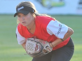 Kelsey Jenkins, an Arizona native and University of Wisconsin grad, is a key member of the Team Canada squad trying to earn a spot in the 2020 Tokyo Olympics this week at Softball City. Jenkins, is a dual citizen as her mom is former national team player Shannah Biggan.
