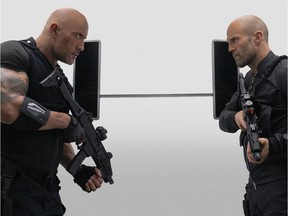 Luke Hobbs (Dwayne Johnson) and Deckard Shaw (Jason Statham) team up and face off in "Fast & Furious Presents: Hobbs & Shaw," directed by David Leitch.