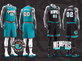 The Memphis Grizzlies will wear teal Vancouver throwback jerseys to mark the franchise's 25th anniversary.