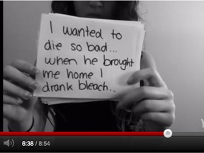 Images from TouTube video made by bullied teen Amanda Todd prior to her suicide.