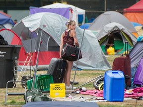 Some residents are packing up to leave Oppenheimer Park in Vancouver. The city's park board issued notice Monday morning instructing campers living in the park to remove their tents and structures by Wednesday evening.