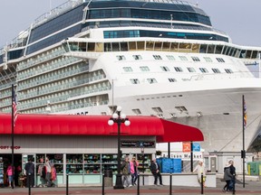 Celebrity Eclipse docked at Ogden Point. April 16, 2019.