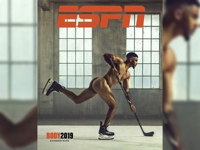 Evander Kane is pictured in ESPN's Body Issue, in this image shot by photographer Marcus Eriksson.