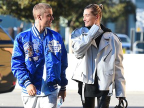 Justin Bieber and Hailey Baldwin go out for breakfast in Los Angeles on Nov. 3, 2018 (WENN.com)