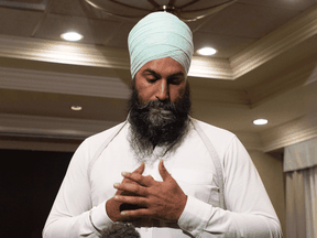 NDP Leader Jagmeet Singh comments on a photo from 2001 surfacing of Liberal Leader Justin Trudeau wearing "brownface," Sept. 18, 2019.