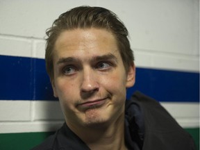 Jake Virtanen of the Vancouver Canucks said he "was close" to passing his training camp physical on Friday, but failure to do so resulted in him skating with a group of players likely headed to the Utica Comets this season.