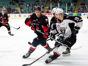 The Vancouver Giants are high on the potential of young forward Lukas Svejkovsky, right, the son of former NHLer Yogi Svejkovsky.