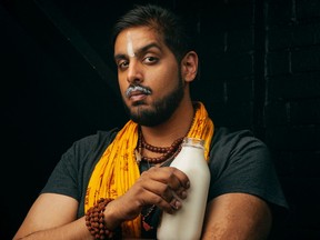 Take d'Milk, Nah? writer/performer Jivesh Parasram is in a one-man show about cultural identity as a West Indian Indian.