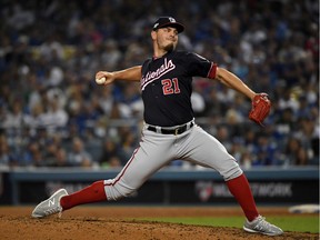 Tanner Rainey of the Washington Nationals is one of the hardest throwing pitchers in baseball, hitting 100 mph or more 15 times already in the postseason.