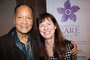 Eamon Achong escorted his wife, Care B.C. executive director Inge Schamborzki, to the fundraising dinner at Kirin Chinese Restaurant. Photo: Fred Lee.