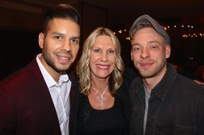 Steve and Gloria Cuccione (of the Michael Cuccione Foundation) thanked recording artist Casey Jones for sharing his journey through his song Bones of Della Rose premiered at the Diamond Gala. Photo: Fred Lee.
