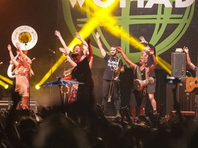 Toronto's Lemon Bucket Orkestra performs at the Rickshaw Theatre Nov. 2.