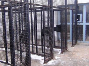 Edmonton ó A file image of the small outdoor exercise cells that were used for inmates in the segregation unit at the Edmonton Institution. The cells were built around 2009-10 and were taken down in August 2017, following public pressure on the Correctional Service of Canada. The image was taken early in 2017. (Supplied by the Office of the Correctional Investigator)