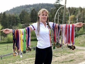 Shanda Hill of Vernon, one of the world's top ultra-triathletes, is competing in a 28-day race at Leon, Mexico, from Oct. 5 to Nov. 2, 2019, that covers 76 kilometres of swimming, 844 kilometres of running and 3,600 kilometres of biking.