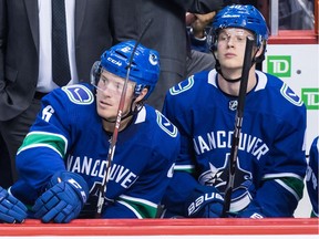 A healthy Brock Boeser, left, and electric Elias Pettersson should have a strong start this fall.