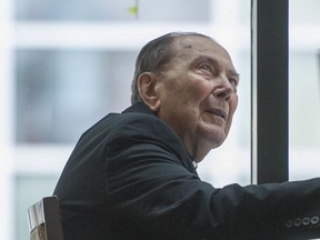 The former Archbishop of Vancouver and Bishop of Kamloops Adam Exner at B.C. Supreme Court on Thursday.