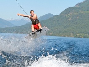 Ryan Hedican, shown water skiing in an undated photo, died at age 26 after smoking fentanyl-laced heroin in April 2017.