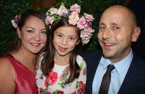 With parents Tanya and Andrea by her side, six-year old volunteer Sophie Montalbano aspires to be a heart surgeon to help others following her successful open heart surgery at B.C. Children’s Hospital three-years ago. Photo: Fred Lee.