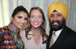 B.C. Children’s Hospital Foundation’s Andrea Dowd-Dever thanked Dr, Lovedeep Randhawa and her husband RCMP Constable Jaspreet Chohan for their major donation to transform pediatric diabetes care across the province. Photo: Fred Lee.