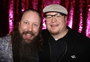Vancouver comics Graham Clark and Charlie Demers headlined the 2019 Comic Vision benefit staged at the Imperial Lounge. Photo: Fred Lee.