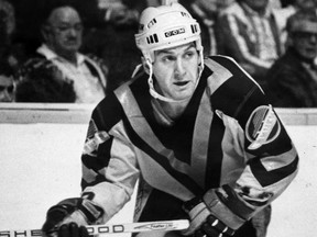 Vancouver Canucks captain Stan Smyl wearing the legendary 'Flying V' jersey in 1982; Photo: John Denniston/The Province.