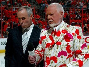 The NHL likes to promote Hockey is for Everyone and there’s a Hockey Night Punjabi telecast on Saturday nights that was on at the same time Don Cherry (shown right in 2008) was ranting against “you people” with his Coach's Corner sidekick Ron MacLean (left) nodding his head in approval and giving a thumbs-up to the anti-immigrant talk, Jack Todd writes. MacLean looked like Sean Spicer when he was supporting Trump as his press secretary before becoming a contestant on Dancing With the Stars.