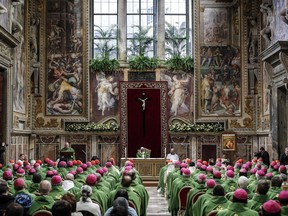 Pope Francis celebrates Mass at the Vatican, Sunday, Feb. 24, 2019. Pope Francis celebrated a final Mass to conclude his extraordinary summit of Catholic leaders summoned to Rome for a tutorial on preventing clergy sexual abuse and protecting children from predator priests.